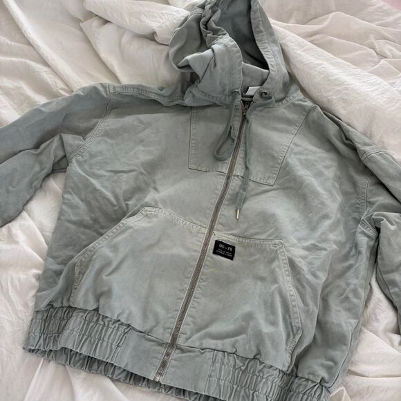 URBAN OUTFITTERS BDG Cargo Women's Grey Blue Cargo Heavy Weight Medium Jacket - Picture 1 of 1
